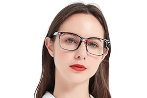 MARE AZZURO Blue Light Blocking Reading Glasses Women Computer Readers 100 125 150 175 200 225 250 275 300 350 400 500 600 (Black-floral, 1.5)