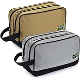 TINAREKA Small Tool Bag Pouch - Dual Compartments,12 Inch Zipper Tool Pouch, Utility Multipurpose Storage Organizer Tools Bag with Carrying Handle for Electrician Mechanic, Gift for Men