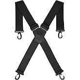 WELKINLAND UltraLight Grip Suspenders, 2-Inch Wide Elastic Suspenders for Pants, Mens Suspender for Jeans, Mens Suspender with Hooks for Belt Loop