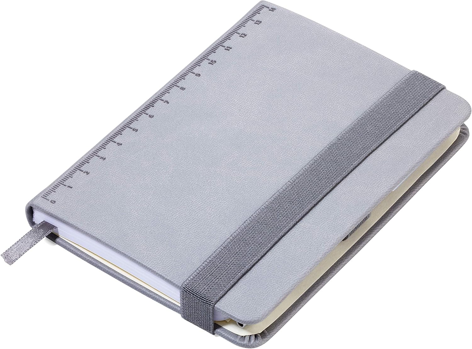 TROIKA SLIMPAD A6, NPP28/TI, Notepad DIN A6 Ballpoint Pen, Pen Holder Notebook, Diary, Notebook, Elastic Band, Pen Loop