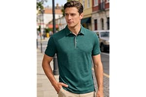 Mens Golf Shirt Moisture Wicking Short Sleeve Casual Polo Lightweight Fashion T-Shirts