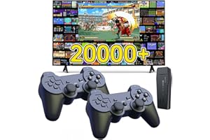 Crazyboy Retro Gaming Console: Retro Game Stick, Wireless Game Stick, Game Stick 4k, 20,000+ Retro Games 64GB, TV-Connectable Game Console(Night Black)