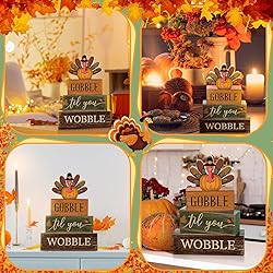 Lineshading 4 Pcs Fall Decorations for Home