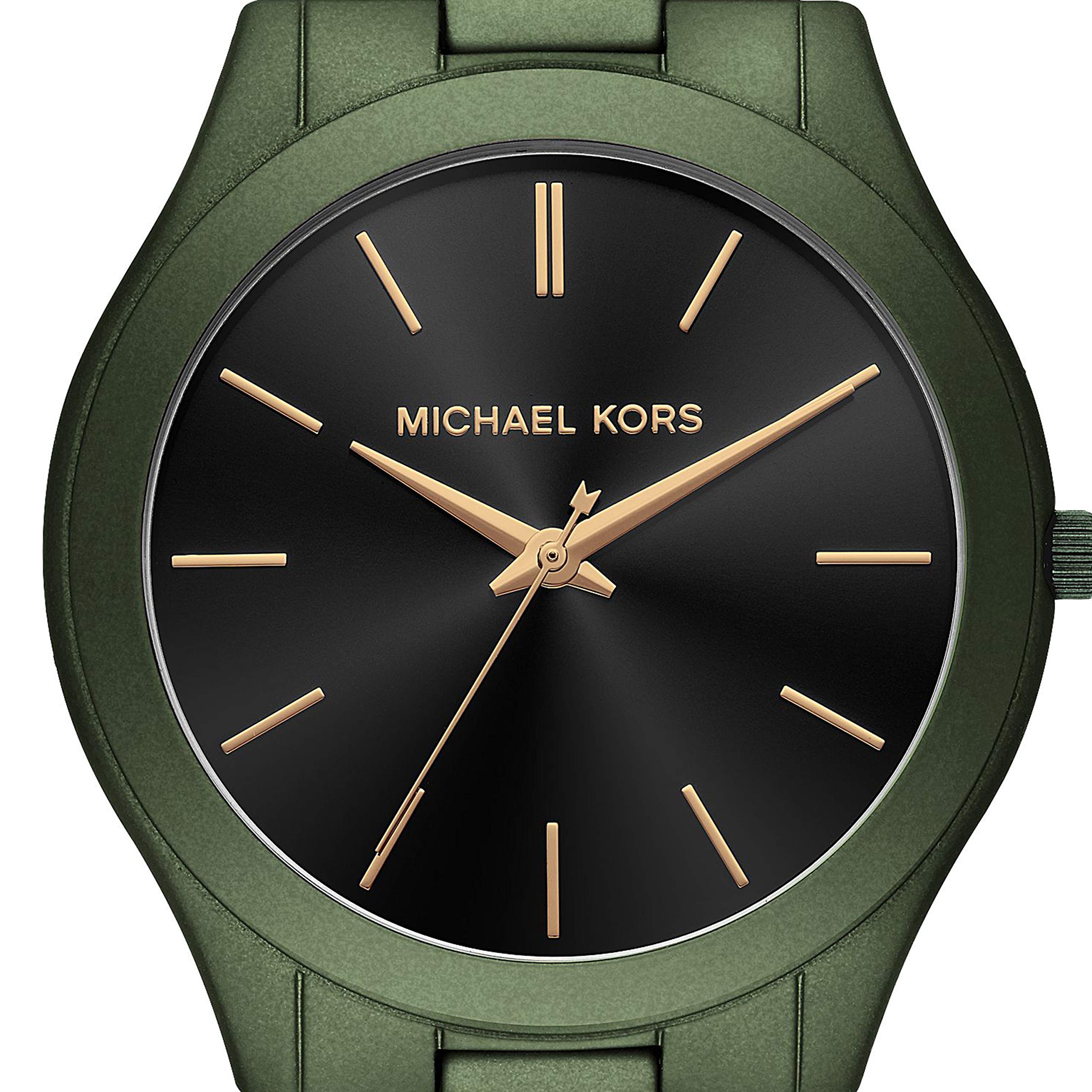 Michael Kors Men's Slim Runway MK8715 Green Stainless-Steel Quartz Dress Watch