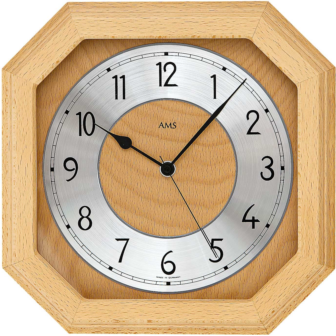AMS Uhrenfabrik Clock, Silver, 26 x 5 x 222 cm — image 1