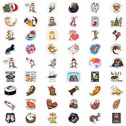 100Pcs Sea and River Otter Stickers for Laptop and