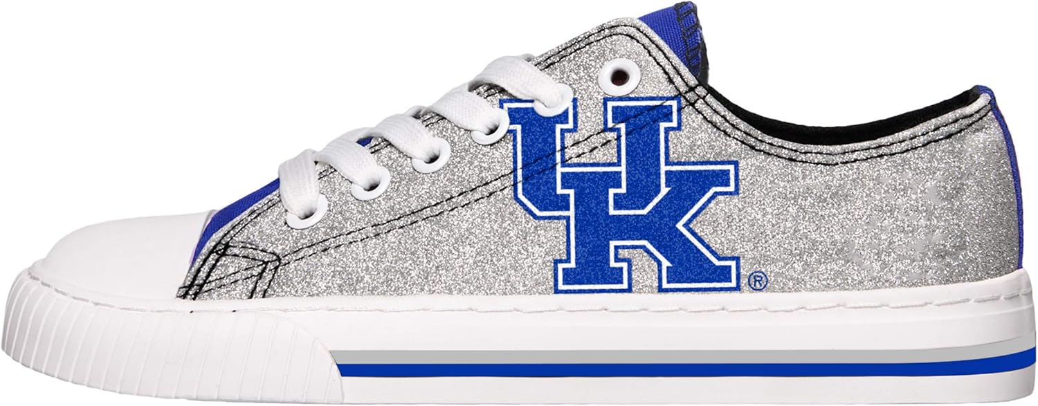 FOCO NCAA Mens College Low Top Big Logo Canvas Sneakers Shoes : Clothing