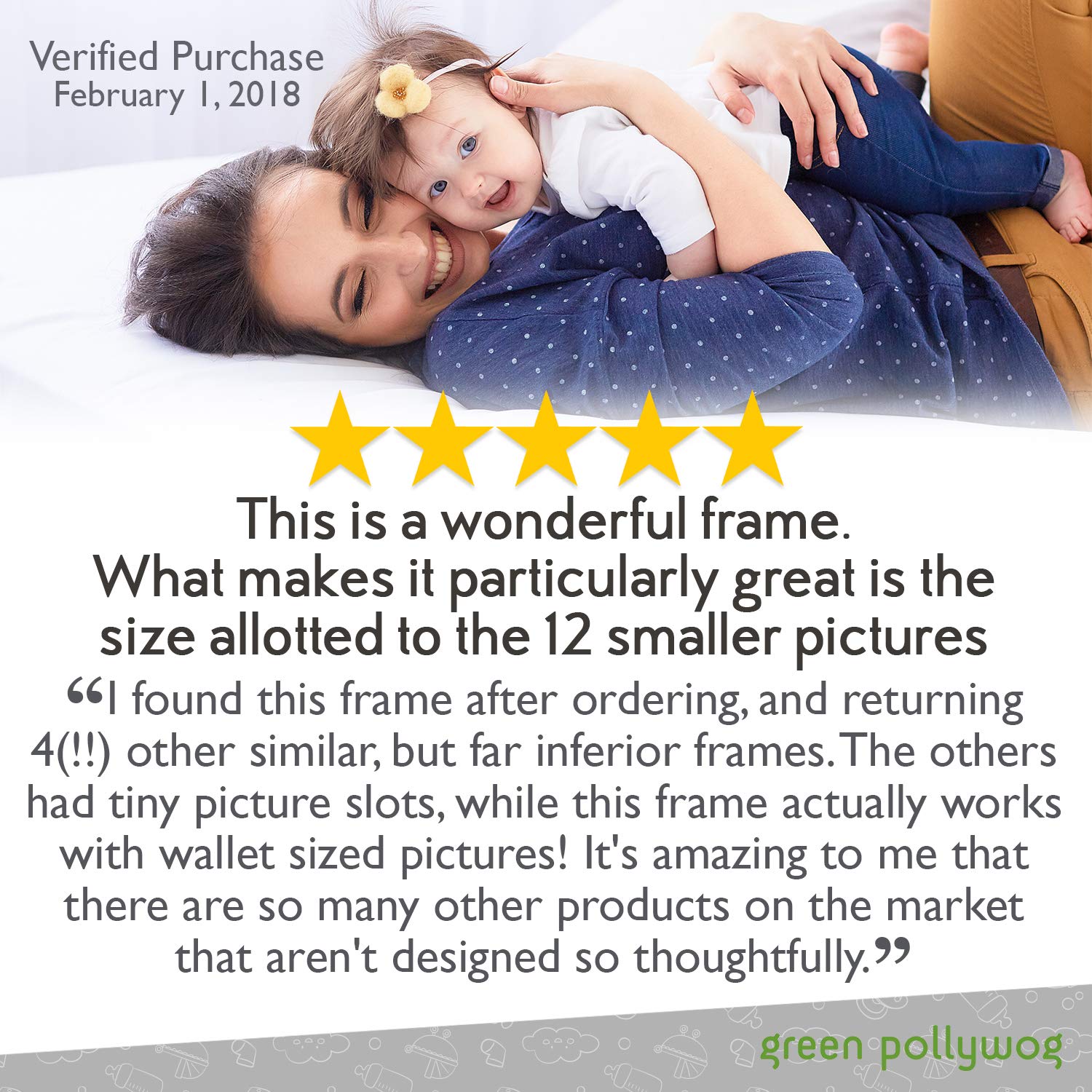 Baby's First Year Frame in Elegant White Natural Wood - My First Year Baby Picture Frame for Photo Memories (White) : Baby