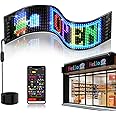 23.4''x4.7''Programmable Led Sign, Customizable Text & DIY Animations Led Car Sign, Smart APP Control Scrolling LED Sign, DIY Pic & Programm list Led Matrix Panel for Parties, Livestreams, Storefront