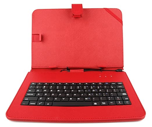 DURAGADGET Hülle mit integrierter QWERTY-Tastatur für NOKIA Lumia 2520 Tablet PCs (ROT)
