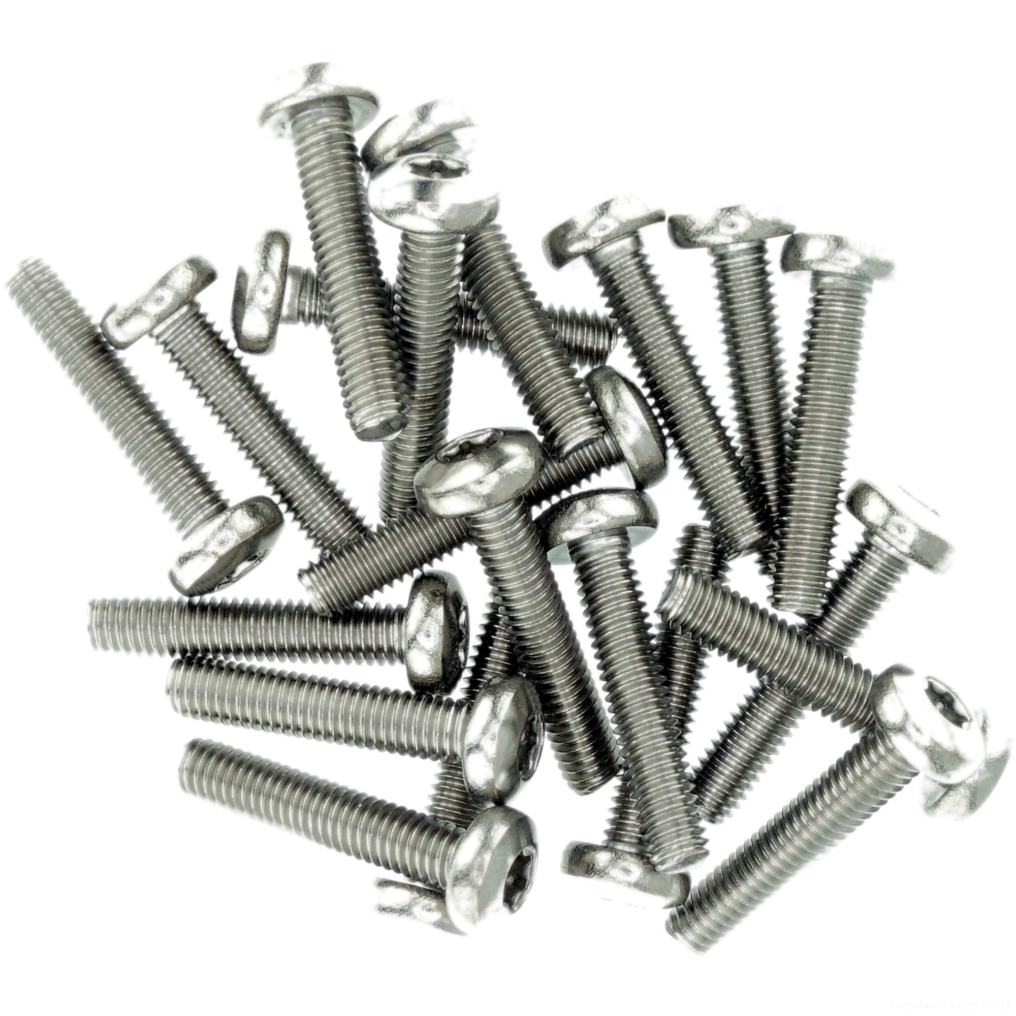 M5 (5mm x 16mm) TX Pan Thread Rolling Screw - Stainless Steel (A2) (Pack of 20)