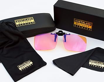 blue blocker clip on glasses