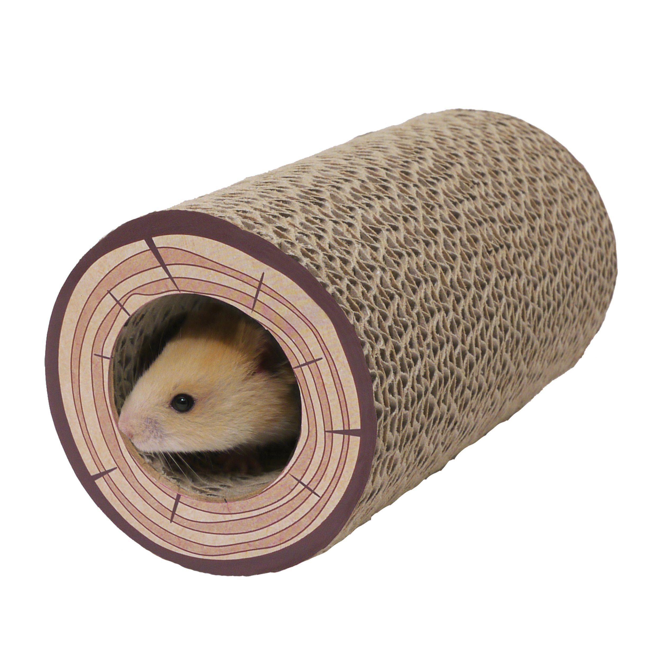 Rosewood Shred-a-Log Corrugated Tunnel for Small Animals – Cardboard Boredom Breaker, Safe-to-Chew, Enrichment Play Toy for Rabbits, Guinea Pigs, Hamsters and Rats