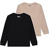 Sezzit Boys' 2-Pack Long Sleeve Thermal Shirts – Warm & Breathable Tops for School and Play, Sizes 4-18