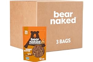 Bear Naked Granola Cereal, Breakfast Snacks, Peanut Butter (3 Bags)