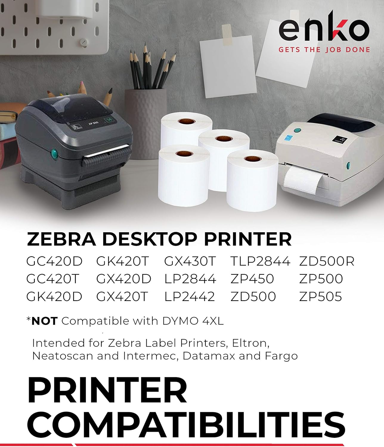 enKo (3 Rolls, 4125 Labels) - 3" x 1" Direct Thermal Labels for FBA Stickers, FN SKU Labels for Zebra Thermal Printers : Shipping Labels : Office Products