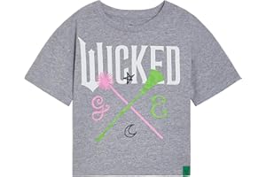 Wicked Girls Cropped Boxy Drop Shoulder T-Shirt Toddler to Adult Sizes (2T - 2XL)
