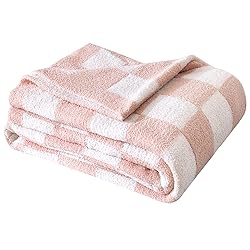 SeaRoomy Throw Blanket Checkerboard Soft Fuzzy