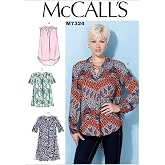 McCall's Patterns M7324 Misses' Half Placket Tops and Tunic, Size E5 (14-16-18-20-22)