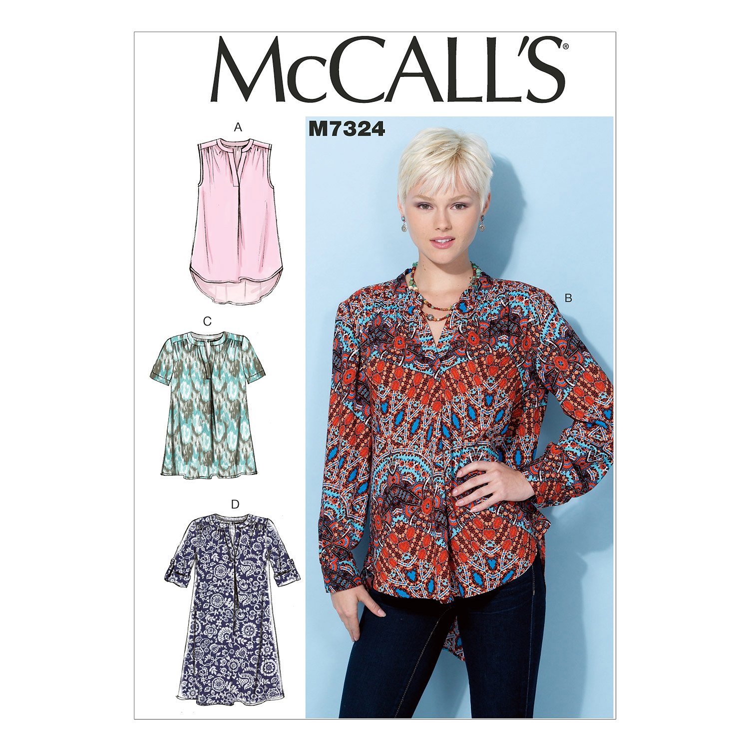 Mccall's Patterns 7324 E5 Sizes 14-22 Misses Tops and Tunic, Multi-Colour