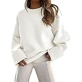 ANRABESS Women's Oversized Sweaters 2025 Long Sleeve Fuzzy Knit Casual Chunky Pullover Sweater Fall Outfits Clothes