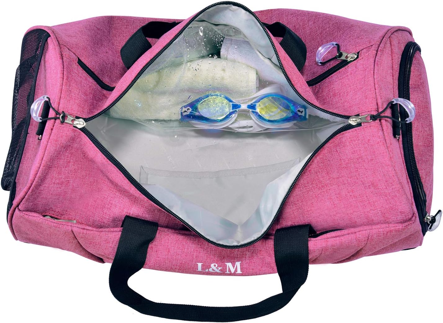 Gym Bag with Shoes Compartment and Wet Pocket,Sports Duffel Bag for Yoga/Swim,Travel Duffle Bag for Men and Women (Pink) - Image 5