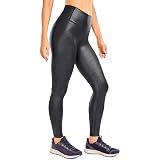 CRZ YOGA Women's Faux Leather Worktout 