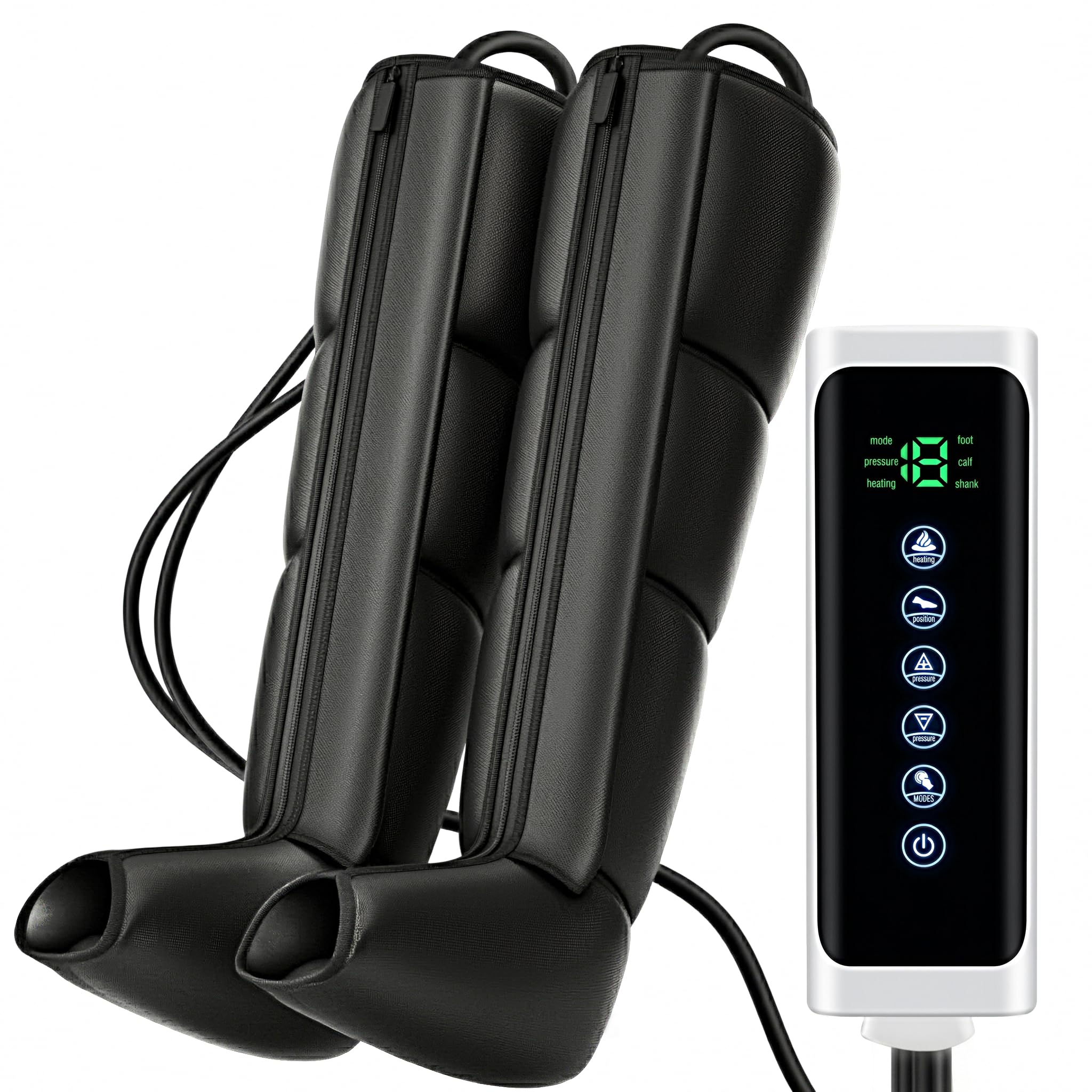 Photo 1 of Heselises Leg Compression Massager, Air Compression Leg Massager for Circulation & Muscle Recovery,6 Modes 9 Levels, Adjustable Full Leg & Foot Massager for Pain Relief, Athletes & Office Use