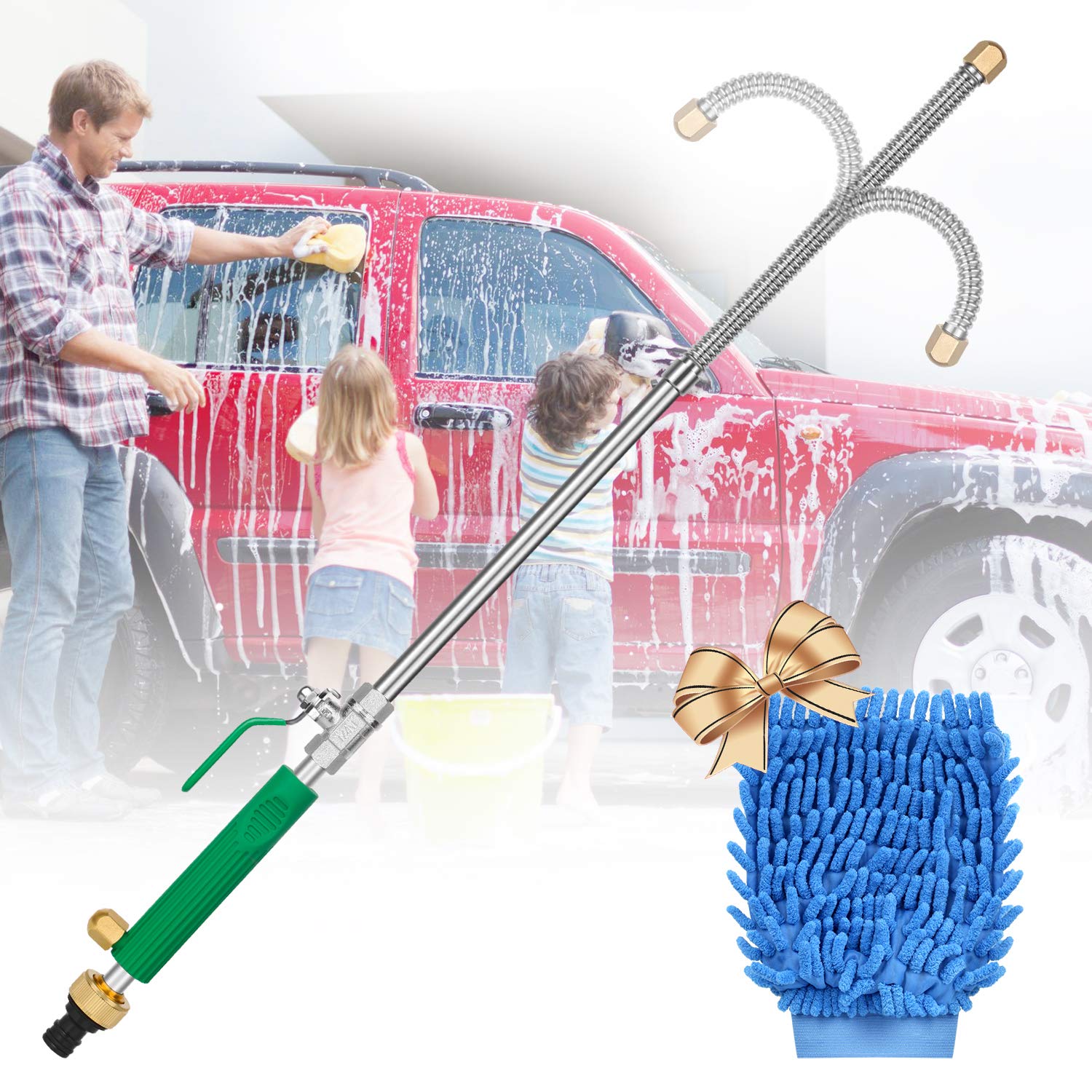 Hydro Jet High Pressure Power Washer, Extension Power Water Hose Nozzle