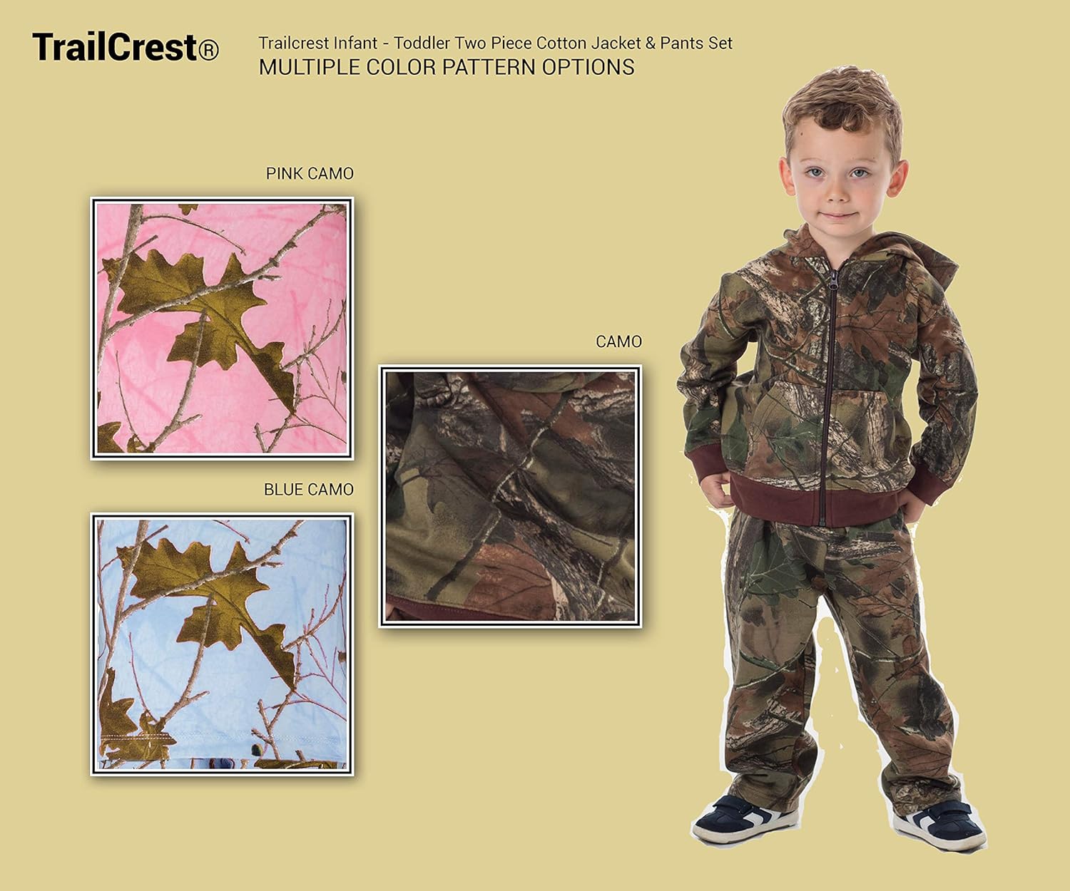 TrailCrest Infant - Toddler Two Piece Cotton Jacket & Pants Set: Clothing