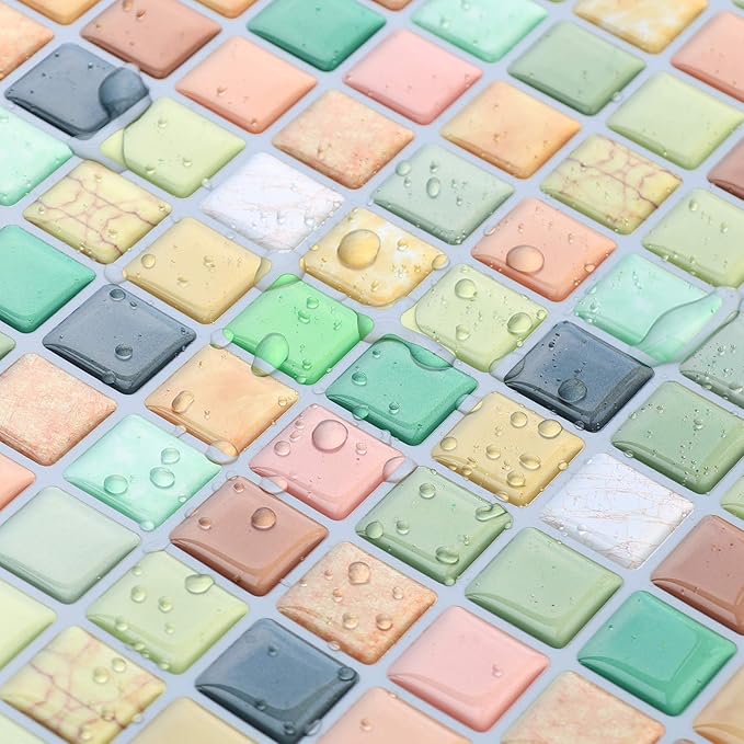 Amazon.de: HyFanStr 3D fliesenaufkleber küche, Selbstklebende 3D mosaik