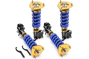 MOSTPLUS Coilovers Struts Compatible for E90 E100 E110 AE92 AE101 AE111 1988-1999 Toyota Corolla Adjustable Height Suspensions Shock Struts (Set of 4)