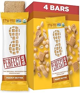 Perfect Bar Gluten-Free Peanut Butter Refrigerated Protein Bar, Organic, 4 count, 2.5 oz