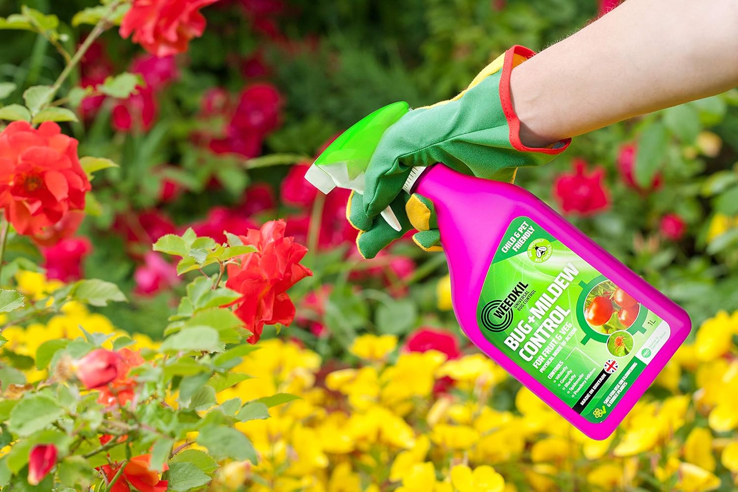 WeedKil Bug & Mildew Plant Control 1L - Bug & Fungus Spray For Plants, Flowers, Fruits & Veg - Child & Pet Friendly | Organic, Natural Ingredients - Ready To Use - Image 4