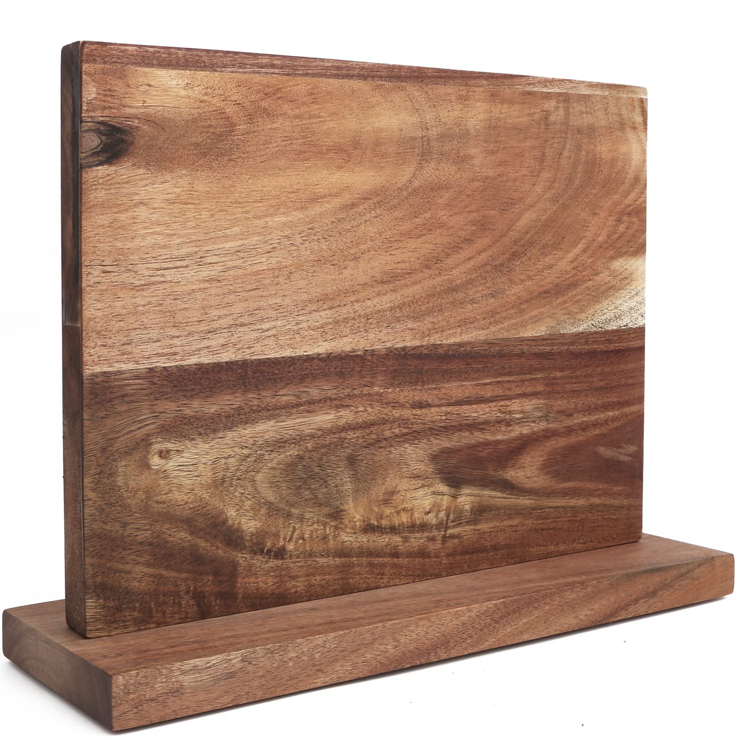 Uniharpa Magnetic Knife Block , Acacia Double Sided Magnetic Knife Holder, 12 x 10 Inch Knife Block for Cutlery Display and Storage,Quick-Fit Design