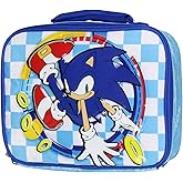 AI ACCESSORY INNOVATIONS Sonic The Hedgehog Lunch Box Kickin' It Insulated Kids Lunch Bag Tote For Hot And Cold Food, Drinks, And Snacks 10"