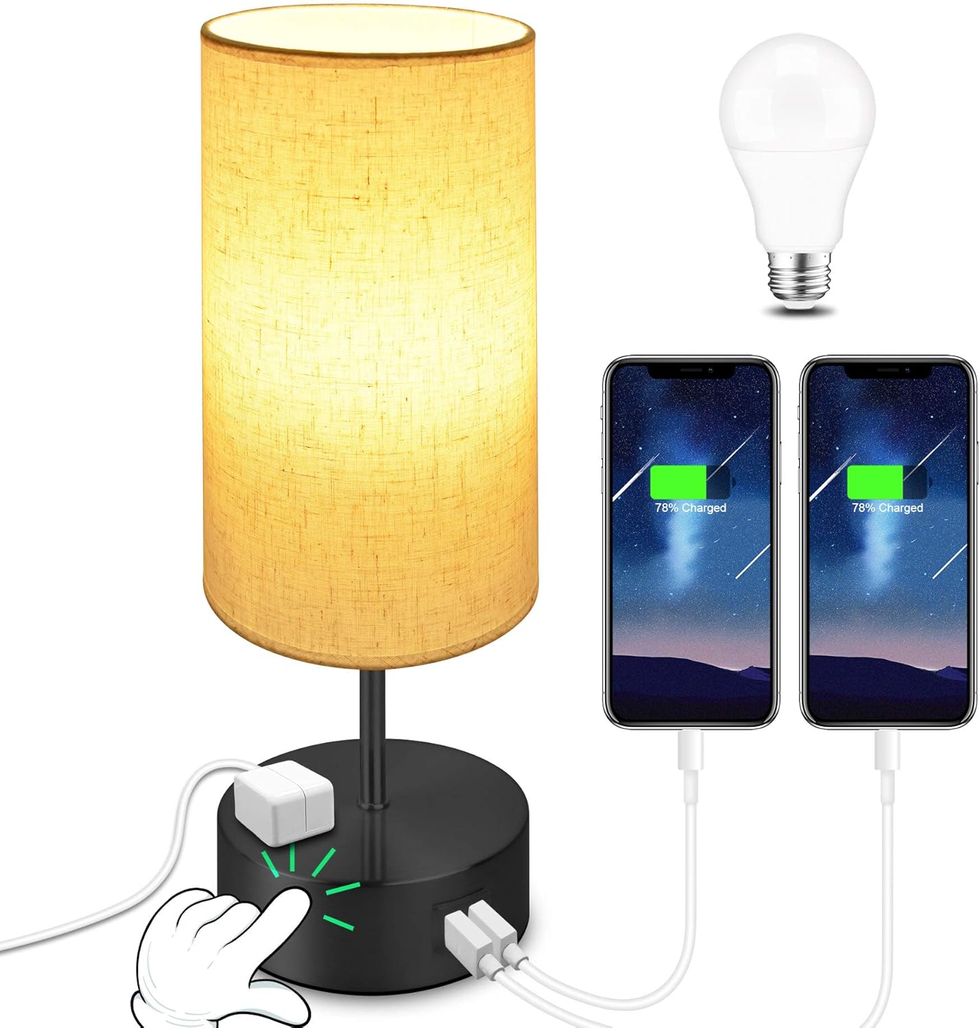 modern led desk lamp 2 in 1