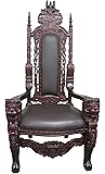 D-ART COLLECTION Mahogany Lion King Chair