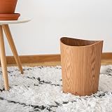 Kazai Real Wood 9L Waste Paper Bin Börje Ash Office Home view 2