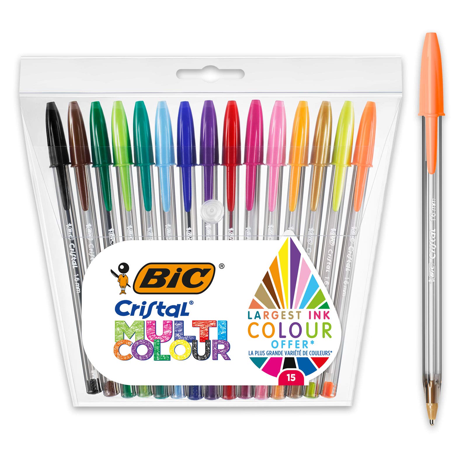 BIC Cristal Multicolour - Pack de 15 uni