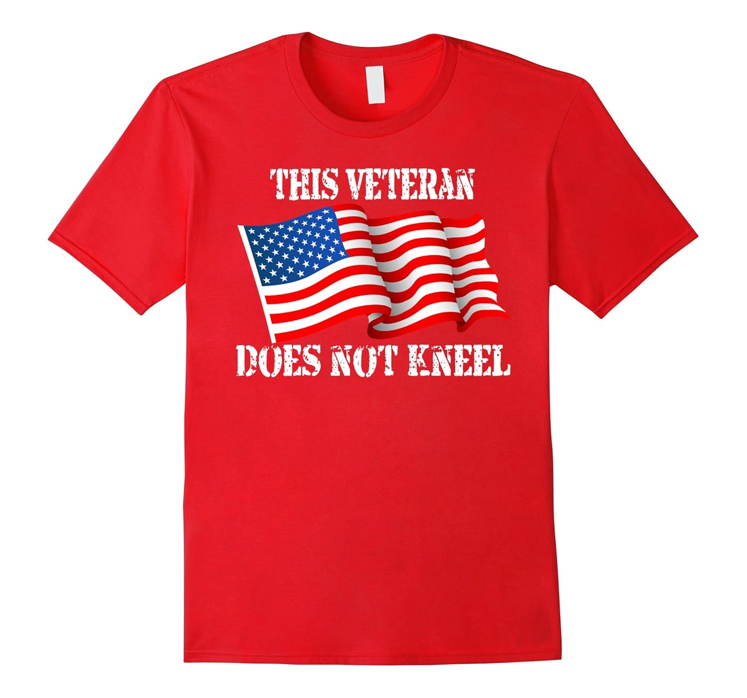 I Don't Kneel T-Shirt For Veteran National Anthem USA Flag-Rose