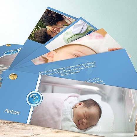 Karte Zur Geburt Selber Basteln Sternzeichen Widder Medaillon 120 Karten Kartenfacher 210x80 Inkl Weisse Umschlage Blau Amazon De Kuche Haushalt