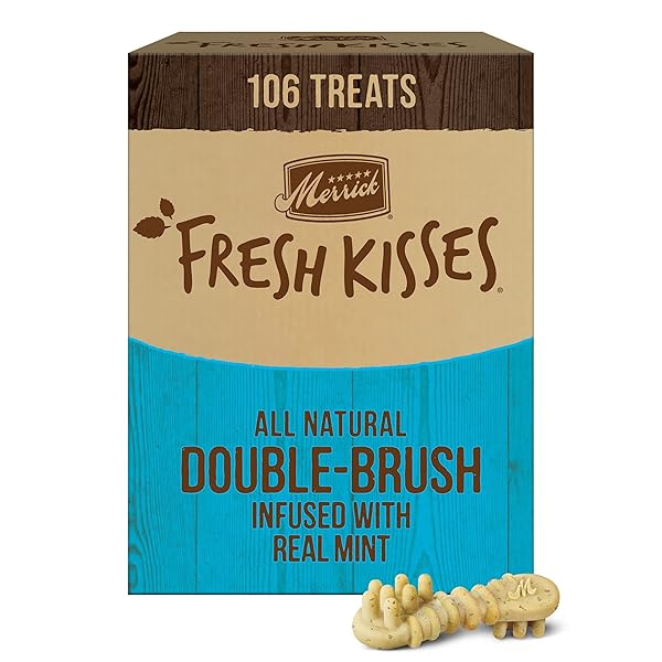 MERRICK FRESH KISSES NATURAL DENTAL CHEWS TOOTHBRUSH TREAT...