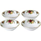 Royal Albert Old Country Roses Bone China Bowls 4pc Set, 6.2"