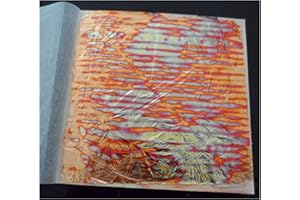 JINRUISI Variegated Gold Foil Leaf 50 Sheets Booklet Colorful Imitation Gold Leaf Gilding Craft Decoration Art (Sunset Copper)