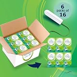 Lil-Lets Non-Applicator Super Plus Tampons 96 (12 Packs of 16) Plant-Based view 2