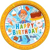Treasures Gifted Blippi 16ct - 9 Inch Paper Plates - Birthday Party Supplies