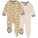 Burt's Bees Baby Baby Boys' Sleep and Play Pjs, 100% Organic Cotton One-Piece Romper Jumpsuit Zip Front Pajamas