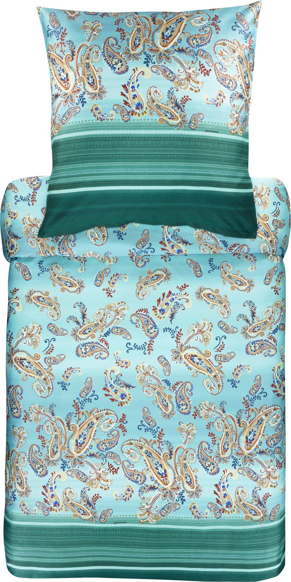 Bassetti Bed Linen Set, Cotton, Green, 135 x 200