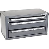 Huot Three-Drawer Drill Bit Dispenser Cabinet for Jobber Length Fractional Sizes 1/16" to 1/2" in 1/64" Increments